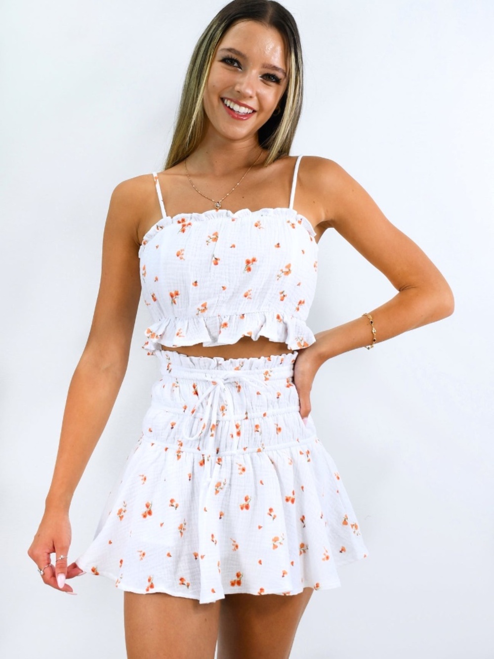 Sky to moon 2 piece skirt and top